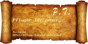 Pfluger Tézeusz névjegykártya